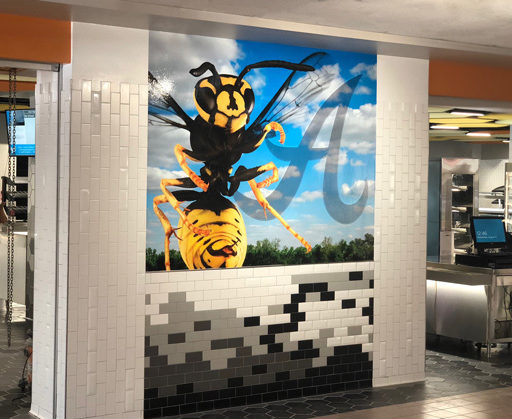 n-sight digital mural for Alvin High School cafeteria